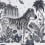 Papel pintado Lost World Emma J. Shipley by Clarke and Clarke Blue W0117/01