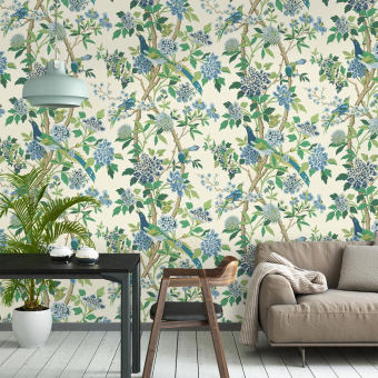 Papel pintado Hydrangea Bird