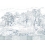Carta da parati panoramica Coromandel Indigo Bien Fait 360x280 cm - 6 lés BF-COR-IND-6L
