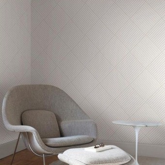 Papier peint Twisted Tailor Buff/White York Wallcoverings