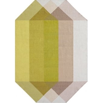 Diamond Pink Yellow Rug