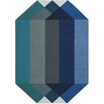 Diamond Blue Green Rug