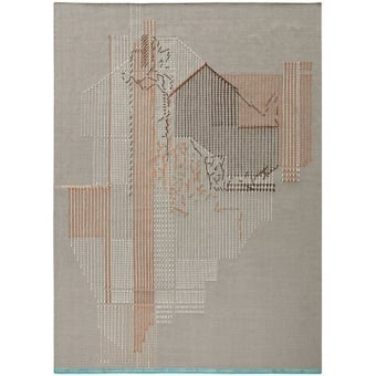 Backstitch Composition Brick Rug