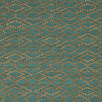 Geometric Silk Wallpaper Copper Jane Churchill