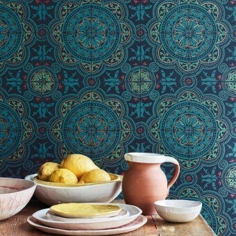 Piccadilly Wallpaper Denim Cole and Son