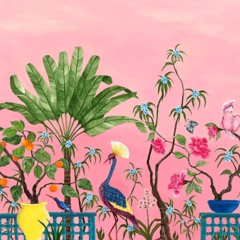 Carta da parati Murale Neo-Tea Garden Pink Coordonné