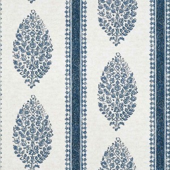 Chappana Wallpaper Blue / White Thibaut