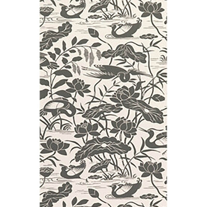 Heron & Lotus Flower Wallpaper GP & J Baker