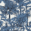 Palm Botanical Wallpaper Thibaut Navy T10100
