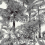 Papier peint Palm Botanical Thibaut Black T10102