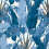 Travelers Palm Wallpaper Thibaut Navy/White T10126
