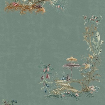 Papier peint panoramique Chinoiserie Blue Mindthegap