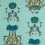 Tissu Creatura Emma J. Shipley by Clarke and Clarke Turquoise F1483/01