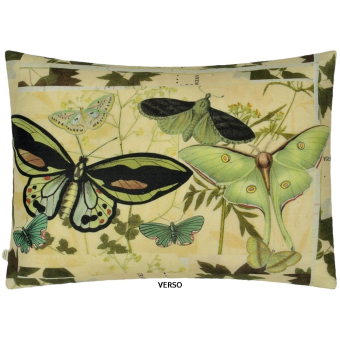 Floral Aviary Parchment Cushion