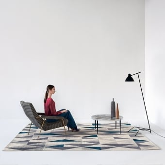 Diamantina Blue Rug by Gio Ponti