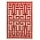 Labirinto Rug by Gio Ponti AMINI Red 20286