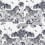 Lost World Fabric Clarke and Clarke Bleu F1484/01