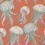 Papier peint Jelly Fish Bloom Thibaut Coral/Turquoise T13172