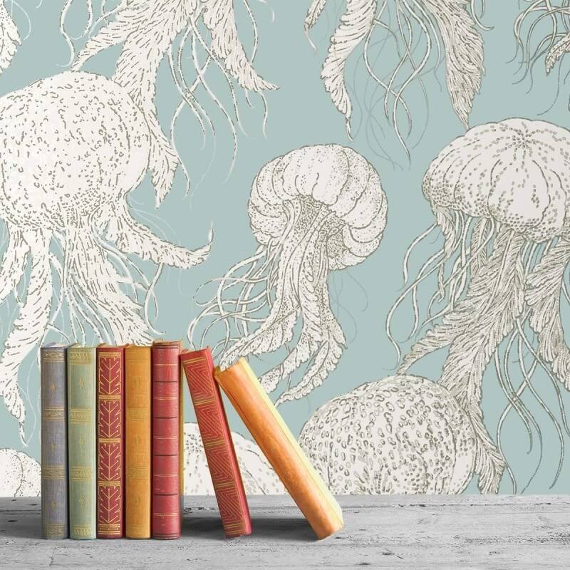Jelly Fish Bloom Wallpaper Thibaut