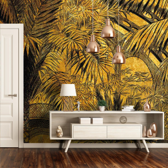 Papier peint panoramique Jardin d'Hiver Doré 475x300 cm - 7 lés Maison Images d'Epinal