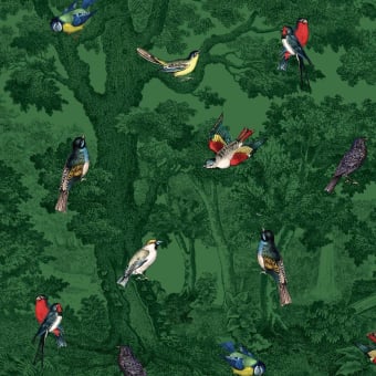 Carta da parati panoramica Forêt aux Oiseaux