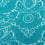 Tissu Mondragon Olivades Bleu turquoise TMH0395.B08