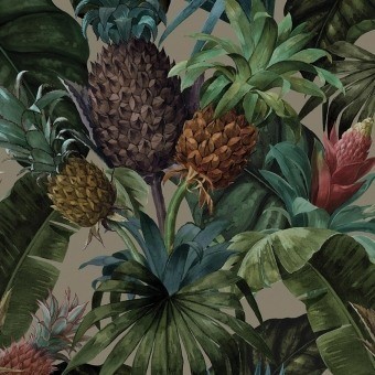 Papier peint panoramique Tropical Pineapple Mulberry Pascale Risbourg