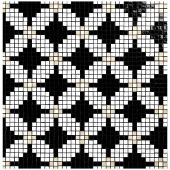 Mosaico Gelsomino Nero/Bianco Vitrex