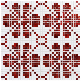 Mosaico Genziania Bianco/Rosso Vitrex