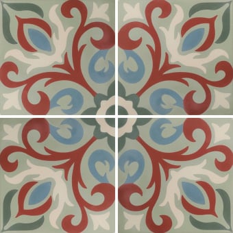Piastrella di cemento Arabesque Fleuri