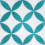 Rosace cement Tile Carodeco Turquoise 7180-6-20x20x1,6