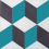 Cube cement Tile Carodeco Turquoise 7290-4-20x20x1,6