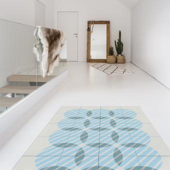 Alfombras baldosas ciment Flocons rectangle
