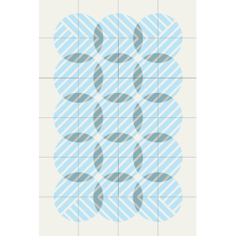 Flocons rectangle cement tile rug Moleskin Carodeco