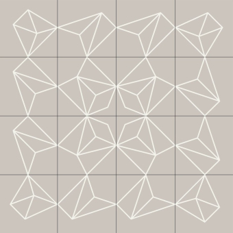Teppich Zementfliese Réseau carré Chalk Carodeco