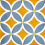 Piastrella Plagiano Francesco De Maio Arancio/Azzurro plagiano-20x20