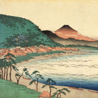 Papier peint panoramique Honcho Meishô Multi Etoffe.com x Agence Musées Nationaux
