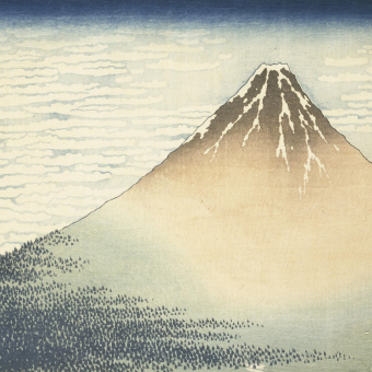 Papier peint panoramique Matin Clair Mont Fuji Etoffe.com x Agence Musées Nationaux