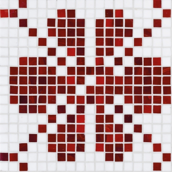 Mosaik Genziania Bianco/Rosso Vitrex