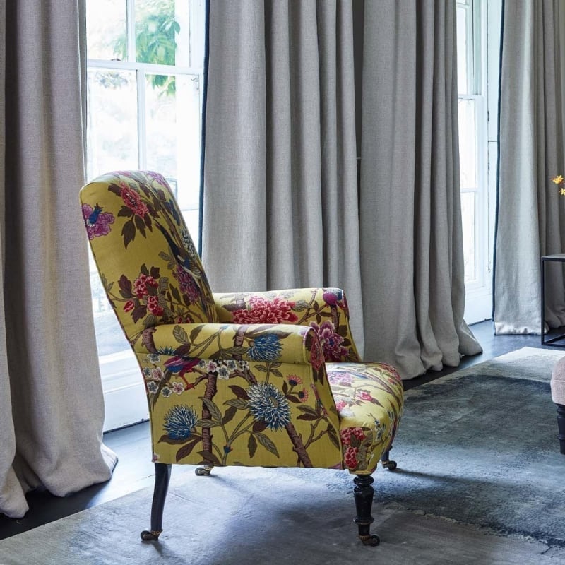 Hydrangea Birds Fabric GP & J Baker