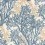 Tissu Aigue-marine Casamance Bleu Riviere/Jaune Or 44550453
