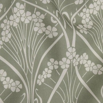 Ianthe Bloom Mono Fabric Lichen Liberty