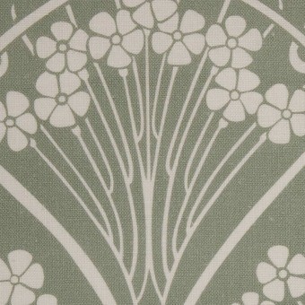 Ianthe Bloom Mono Fabric Pewter Liberty