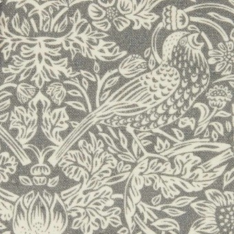 Strawberry Meadowfield Emberton Linen Fabric Pewter Liberty