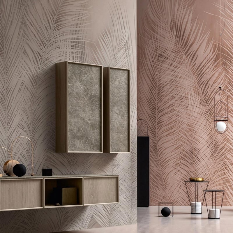 Carta da parati panoramica Bushy Inkiostro Bianco