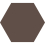 Carreau ciment Uni Hexagone Carodeco Carodeco Cachou hexagone-47-20x17,4