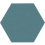 Uni Hexagone  Carodeco cement tile Carodeco Bleu hexagone-4001-20x17,4