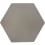 Uni Hexagone  Carodeco cement tile Carodeco Cendré hexagone-15-20x17,4