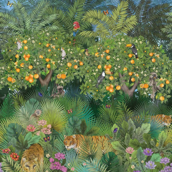 Carta da parati Murale Tiger Grove Garden Matthew Williamson