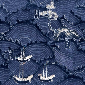 Papeles pintados panorámico Waves Of Tsushima